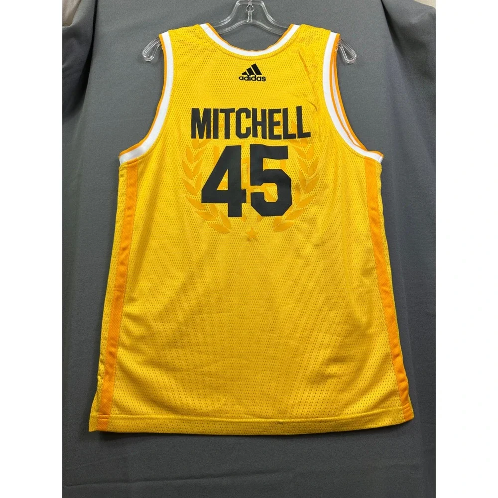 Adidas Bel-Air Academy Mitchell 45 Basketball Jersey Yellow Men Large Primegreen